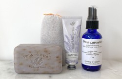 Lavender hand soap, sachet, hand cream and spritzer &copy; sunny window